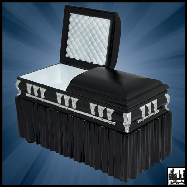 Deluxe Black Casket For Wwe & Aew Wrestling Action Figures - Figures 