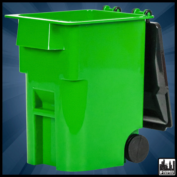 Green Dumpster & 3 Green Trash Cans With Lid & Wheels for WWE Wrestling  Action Figures