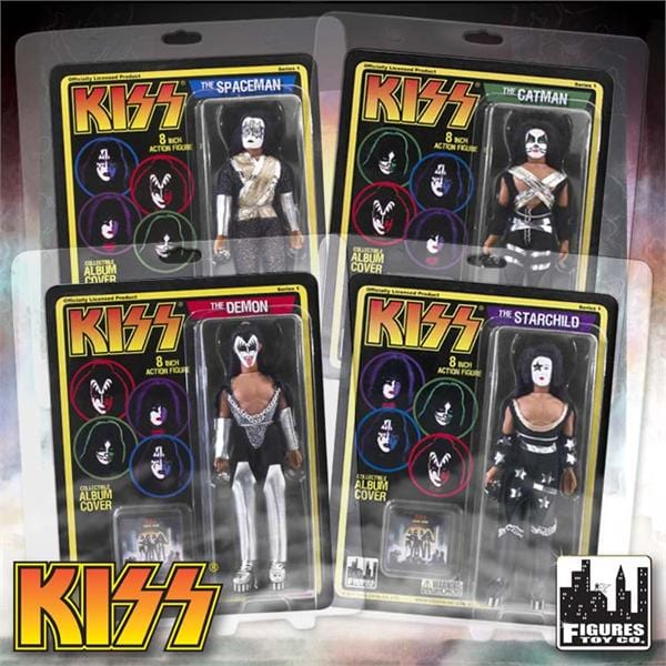 KISS 8 Inch Action Figures Series One Complete Set of all 4