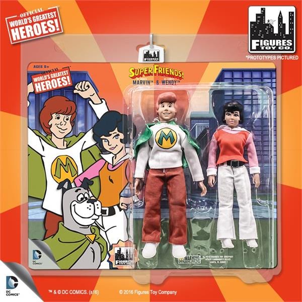 Super Friends Retro 8 Inch Action Figures: Wendy u0026 Marvin Two-Pack