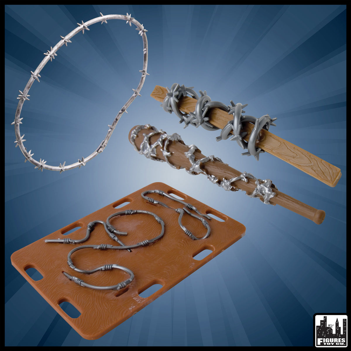 Barbed Wire Accessory Set For WWE &amp; AEW Wrestling Action Figures