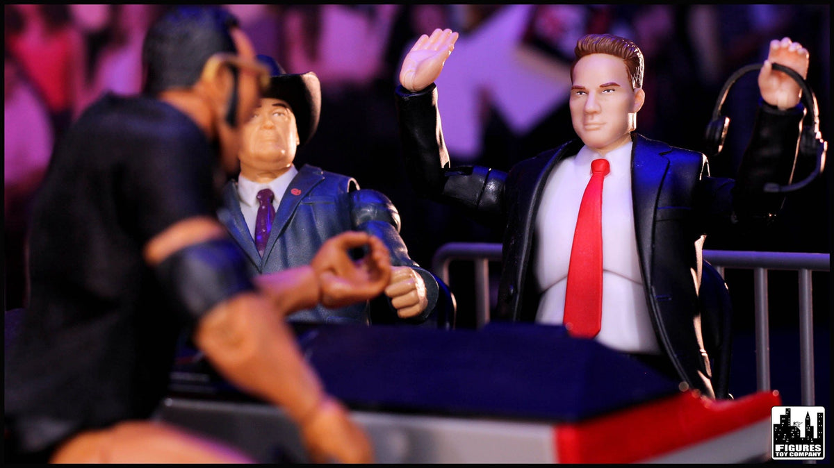 Ultimate Commentator Announcer With Deluxe Articulation for WWE &amp; AEW Wrestling Action Figures