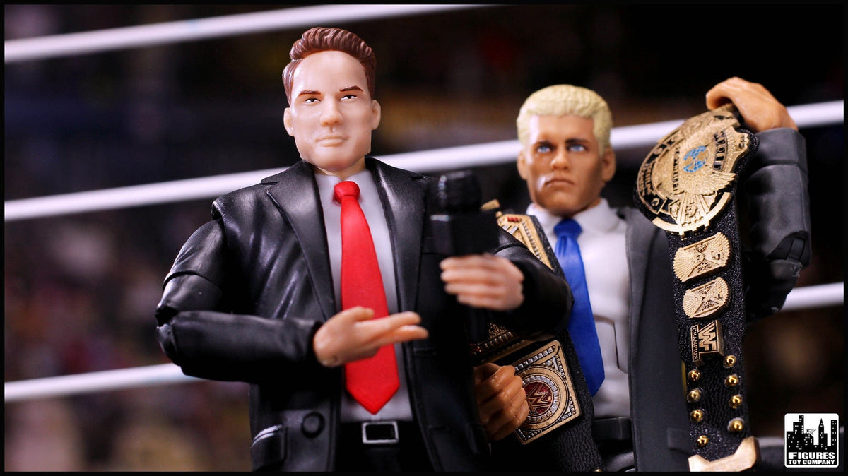 Ultimate Commentator Announcer With Deluxe Articulation for WWE &amp; AEW Wrestling Action Figures