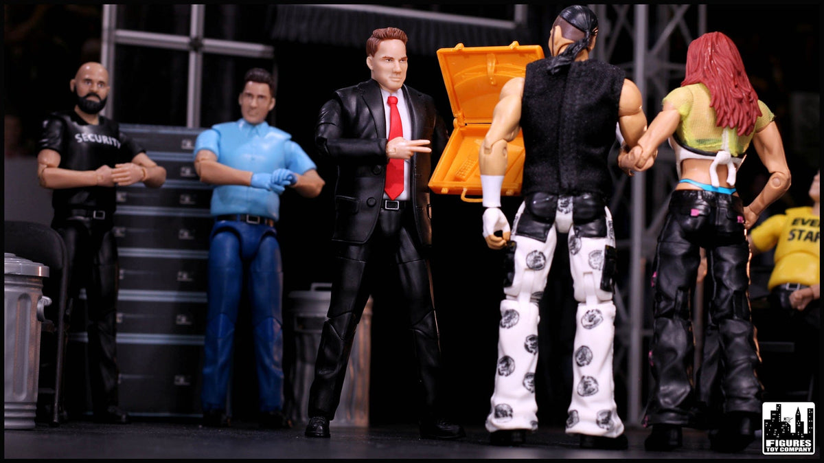 Ultimate Commentator Announcer With Deluxe Articulation for WWE &amp; AEW Wrestling Action Figures