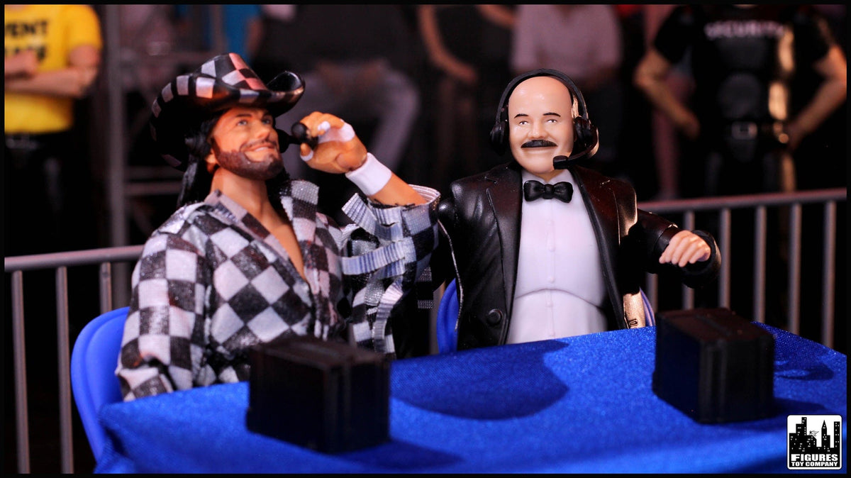 Ultimate Classic Announcer With Deluxe Articulation for WWE &amp; AEW Wrestling Action Figures