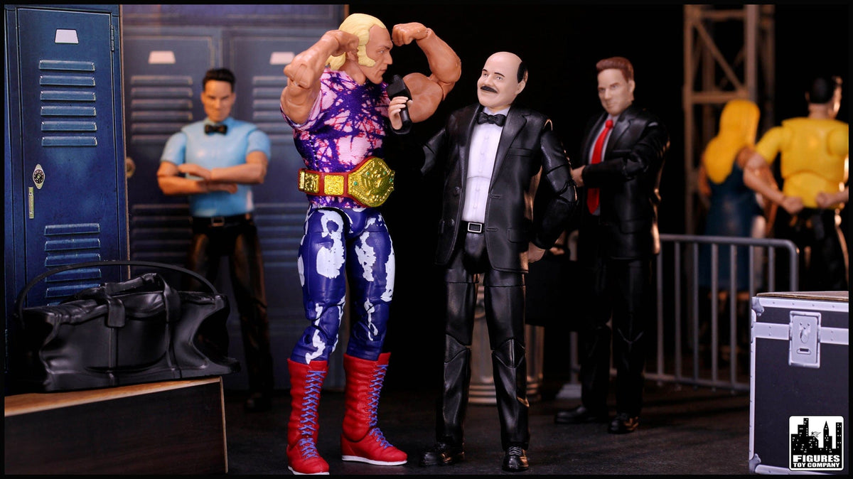 Ultimate Classic Announcer With Deluxe Articulation for WWE &amp; AEW Wrestling Action Figures