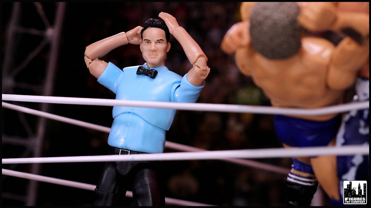 Ultimate Classic Referee With Deluxe Articulation for WWE &amp; AEW Wrestling Action Figures