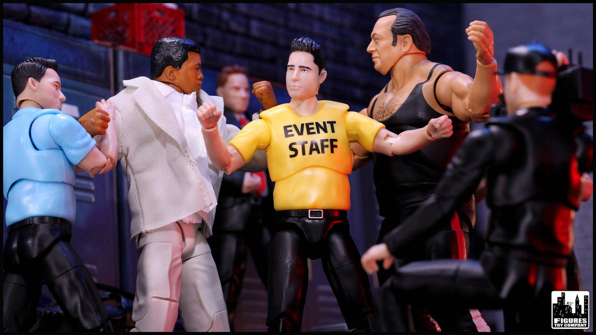 Ultimate Event Staff Worker With Deluxe Articulation for WWE &amp; AEW Wrestling Action Figures