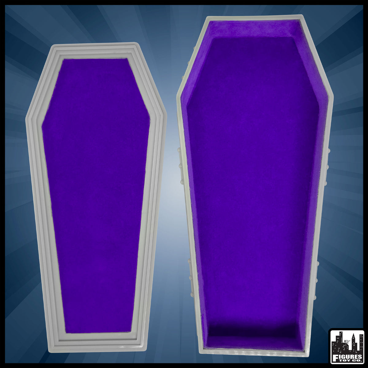 Gray Coffin for WWE &amp; AEW Wrestling Action Figures