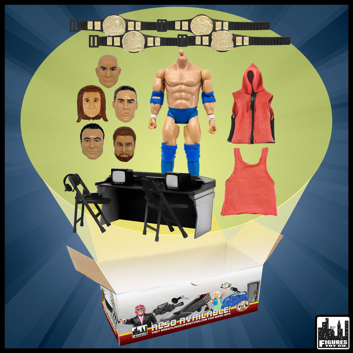 Create Your Own Talking Wrestling Action Figure Kit for WWE &amp; AEW Action Figures