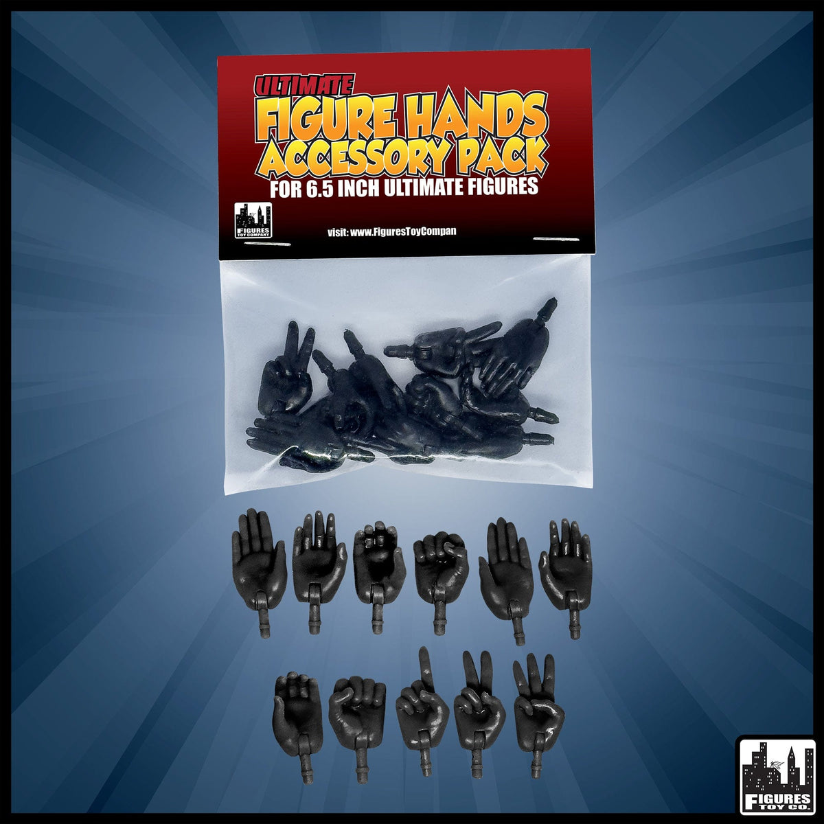 Swappable Hands Accessory Pack For Figures Toy Company Ultimate 6.5 Inch Action Figures