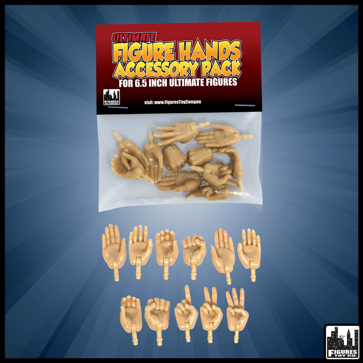 Swappable Hands Accessory Pack For Figures Toy Company Ultimate 6.5 Inch Action Figures