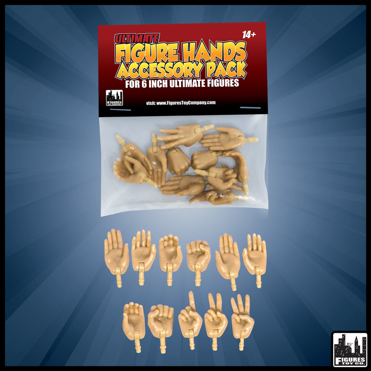 Swappable Hands Accessory Pack For Figures Toy Company Ultimate 6 Inch Action Figures