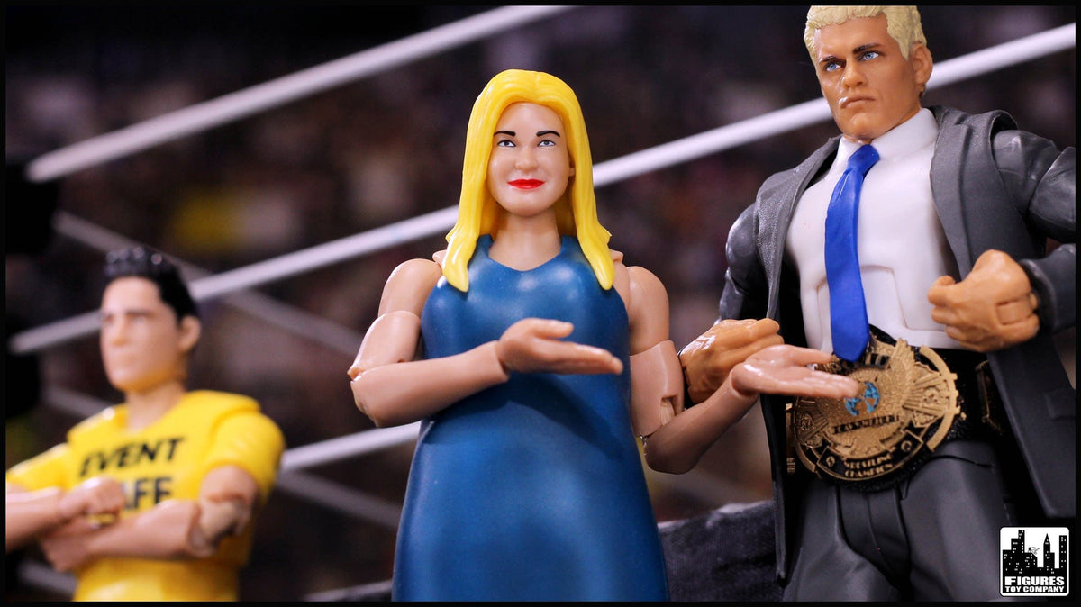 Ultimate Female Interviewer Announcer With Deluxe Articulation for WWE &amp; AEW Wrestling Action Figures