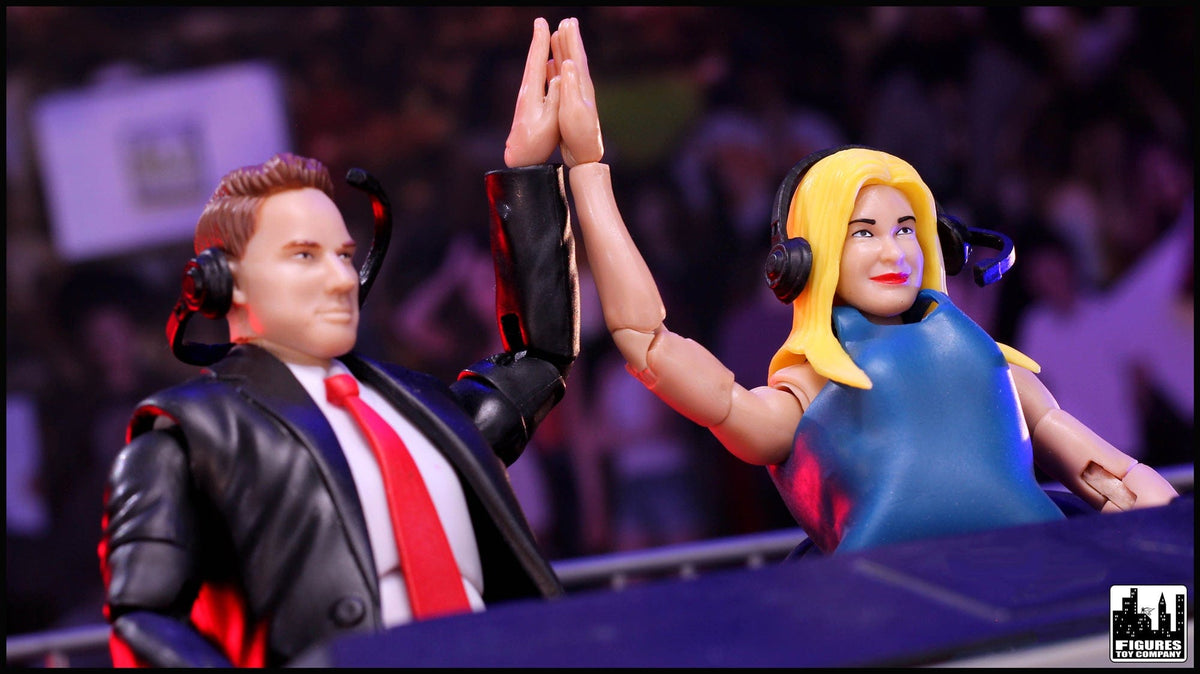 Ultimate Female Interviewer Announcer With Deluxe Articulation for WWE &amp; AEW Wrestling Action Figures