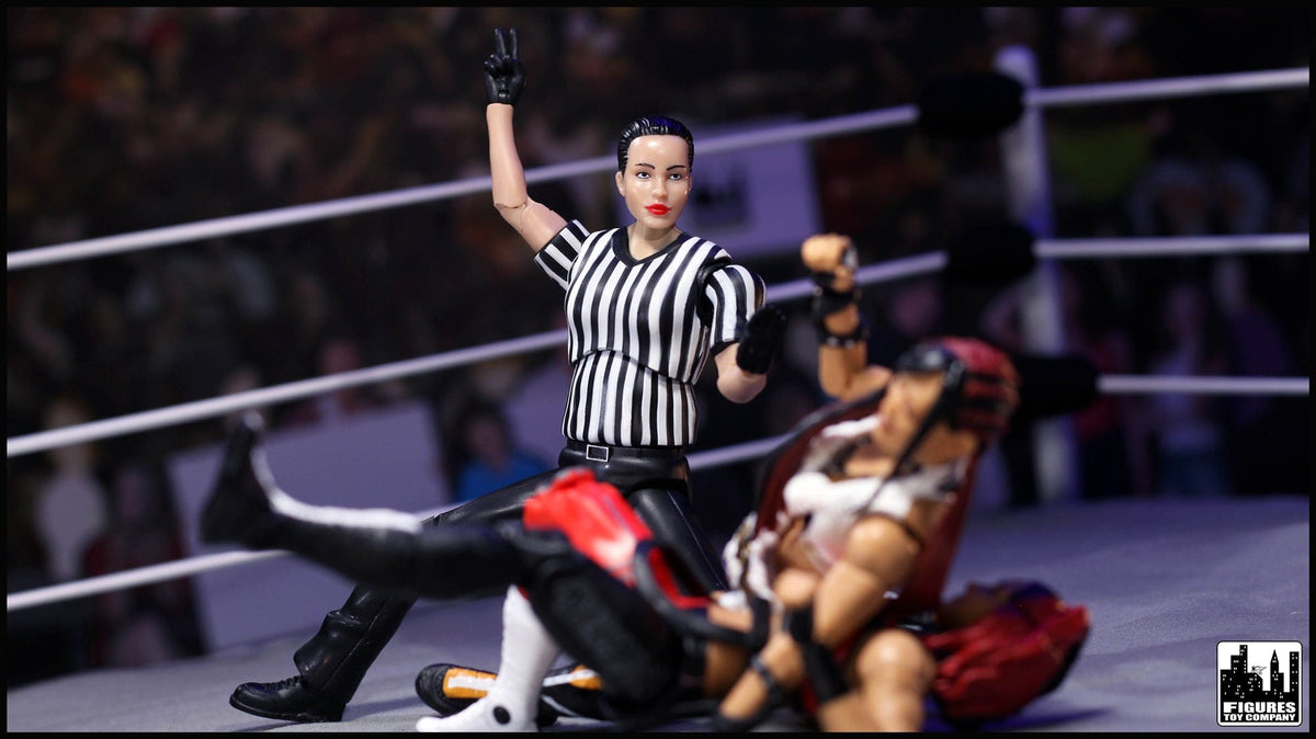 Ultimate Female Referee With Deluxe Articulation for WWE &amp; AEW Wrestling Action Figures