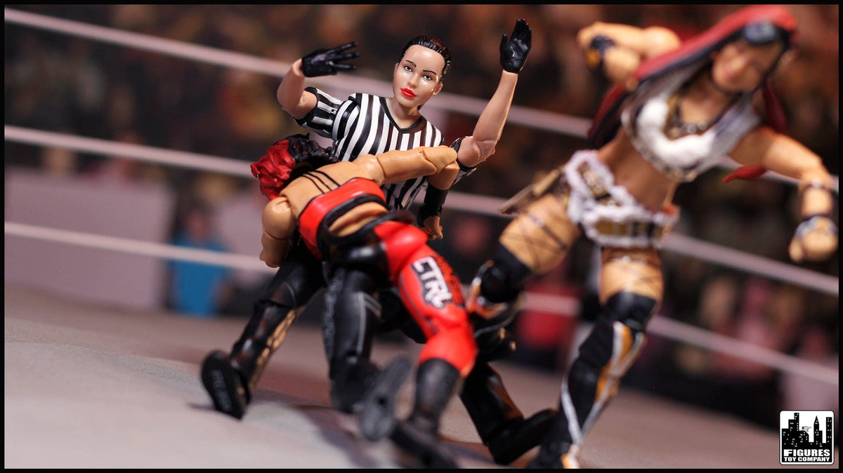 Ultimate Female Referee With Deluxe Articulation for WWE &amp; AEW Wrestling Action Figures