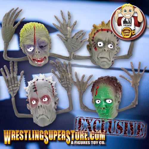 Set of 4 Monster Heads for Wrestling Figures