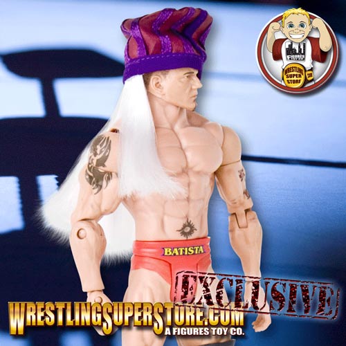 Purple Hat with White Wig for Wrestling Figures