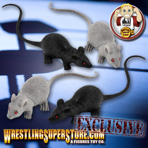 Set of 4 Rats for Wrestling Figures