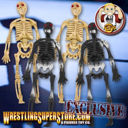 Set of 4 Mini Skeletons for Wrestling Figures