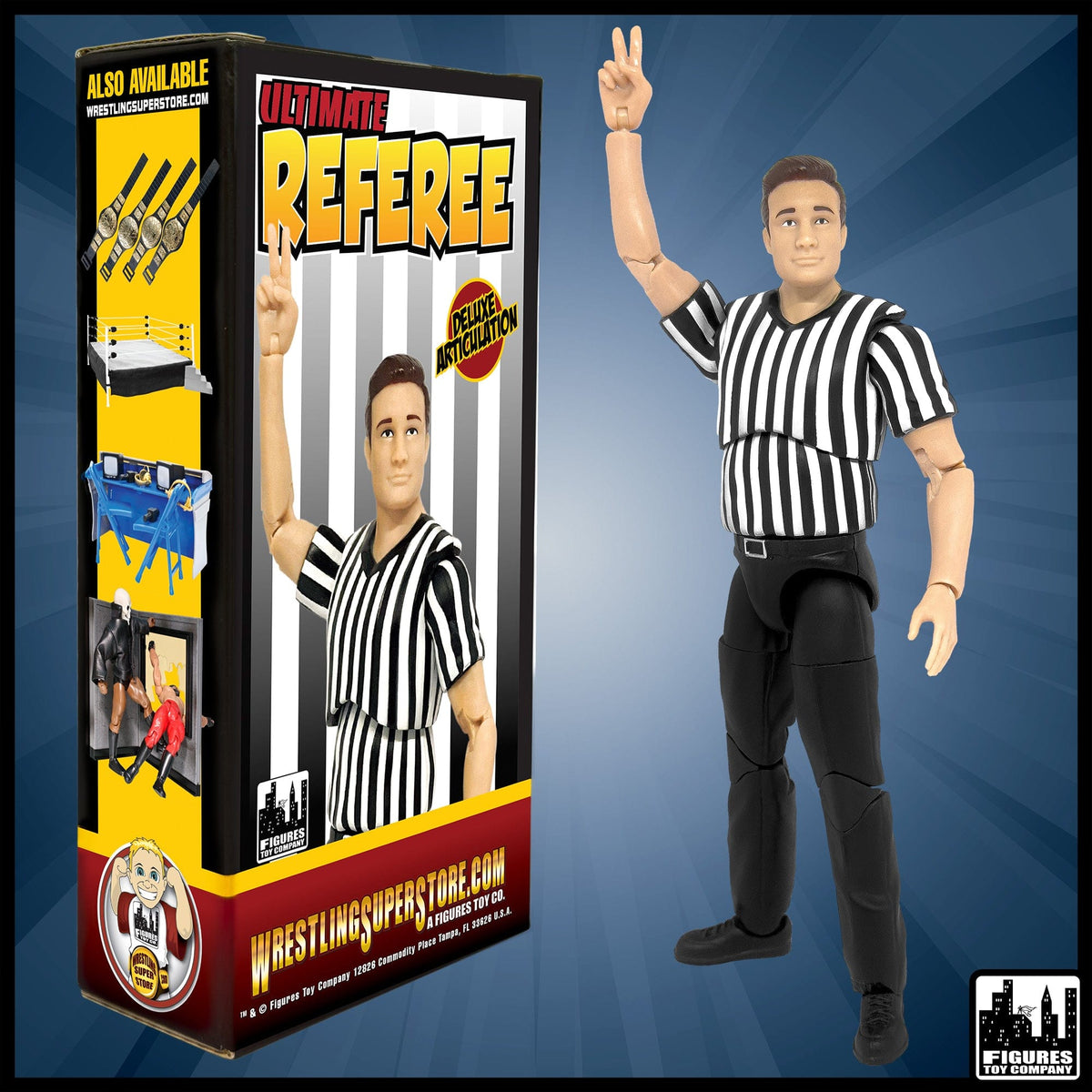 Ultimate Male &amp; Female Referee With Deluxe Articulation for WWE &amp; AEW Wrestling Action Figures