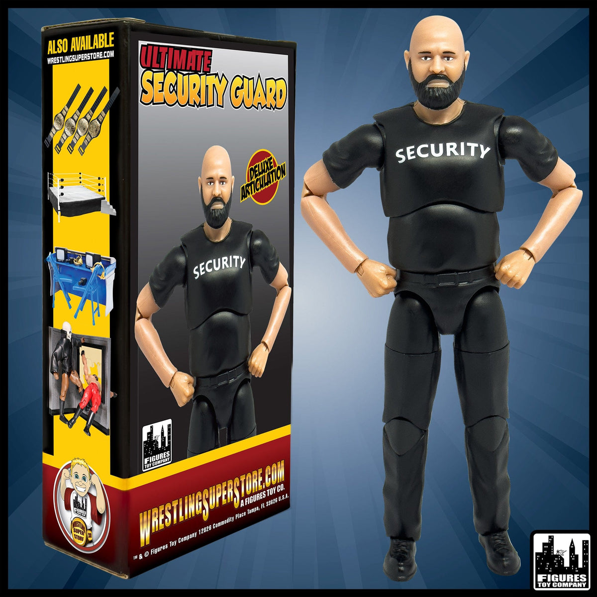 Ultimate Security Guard With Deluxe Articulation for WWE &amp; AEW Wrestling Action Figures