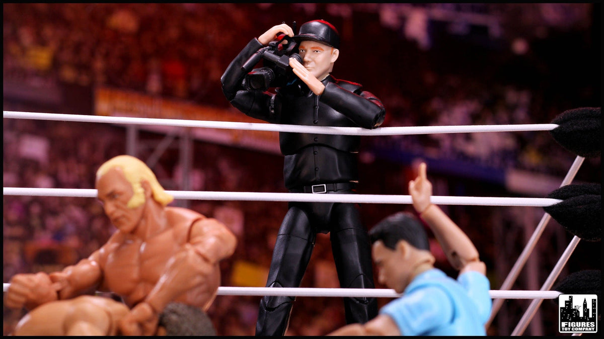 Ultimate TV Camera Man With Deluxe Articulation for WWE &amp; AEW Wrestling Action Figures