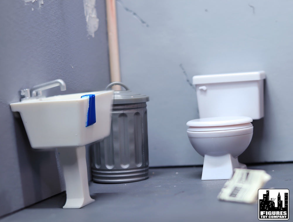 Hardcore Toilet and Sink Accessory Set for WWE &amp; AEW Wrestling Action Figures