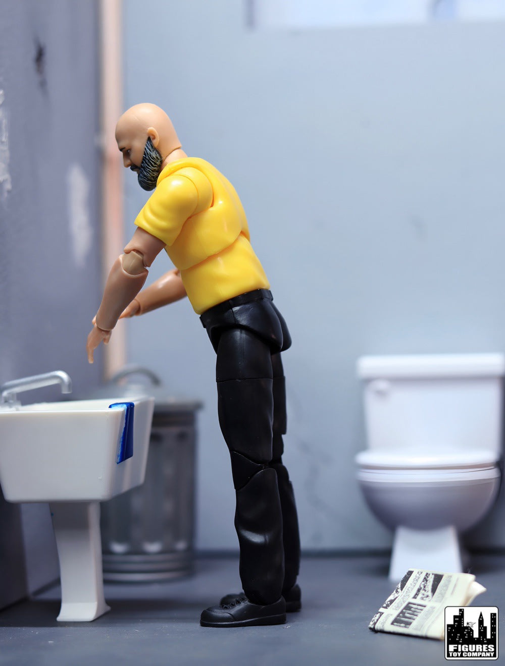 Hardcore Toilet and Sink Accessory Set for WWE &amp; AEW Wrestling Action Figures