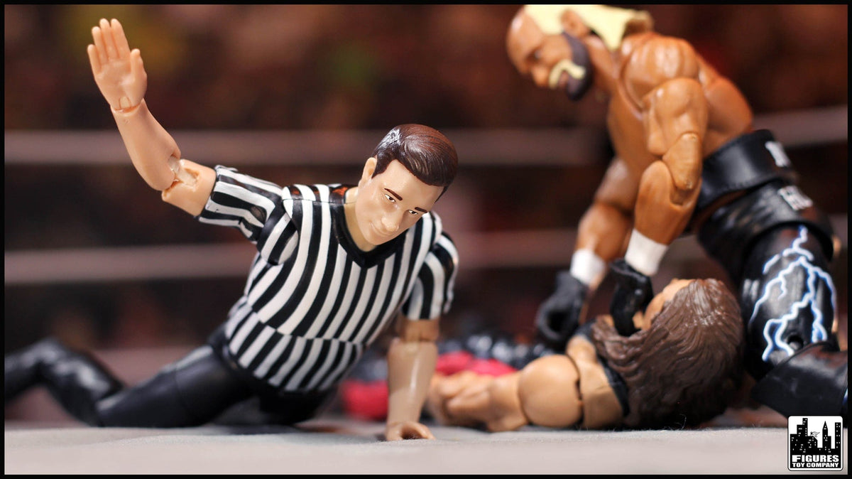 Ultimate Referee With Deluxe Articulation for WWE &amp; AEW Wrestling Action Figures [Updated Larger]