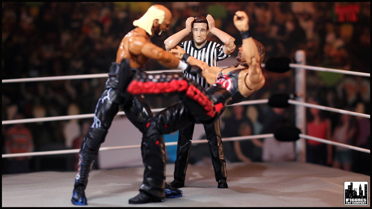 Ultimate Referee With Deluxe Articulation for WWE &amp; AEW Wrestling Action Figures [Updated Larger]