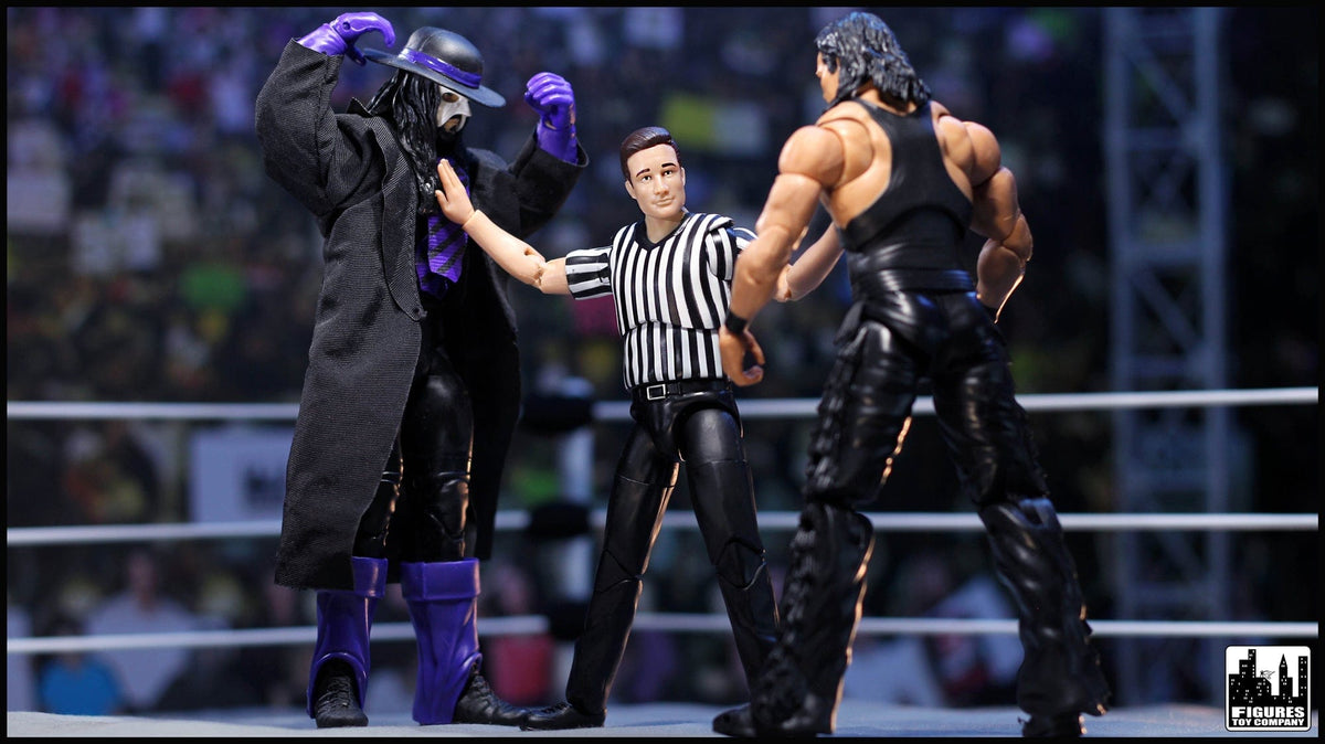 Ultimate Referee With Deluxe Articulation for WWE &amp; AEW Wrestling Action Figures [Updated Larger]