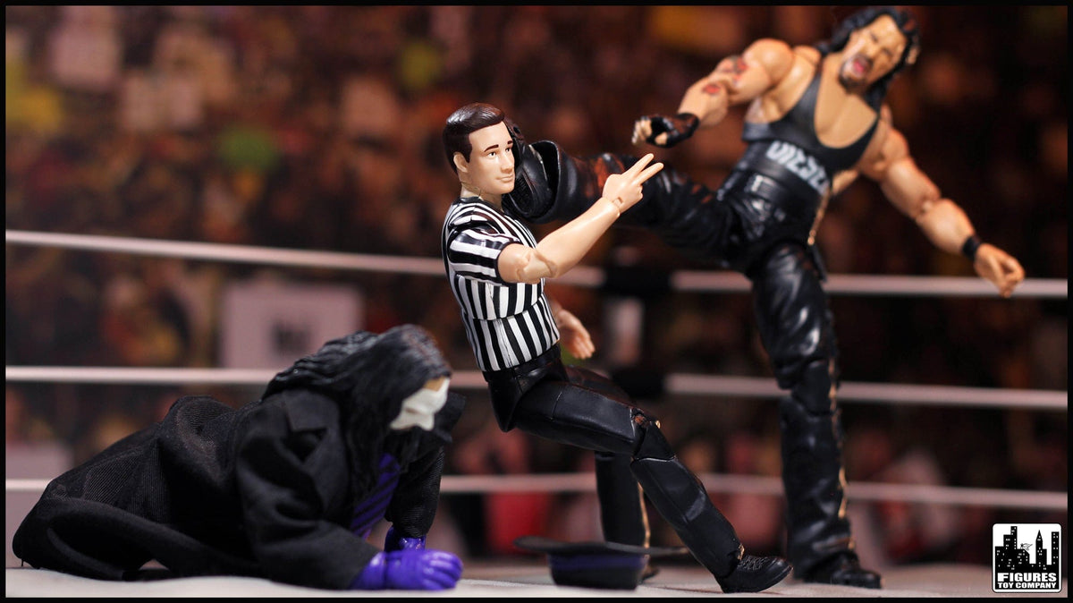 Ultimate Referee With Deluxe Articulation for WWE &amp; AEW Wrestling Action Figures [Updated Larger]