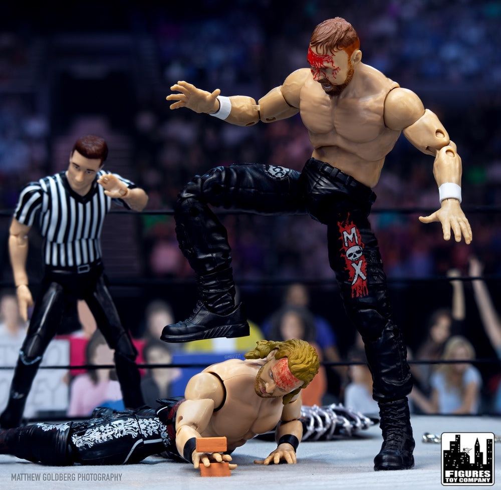 Ultimate Referee With Deluxe Articulation for WWE &amp; AEW Wrestling Action Figures [Updated Larger]