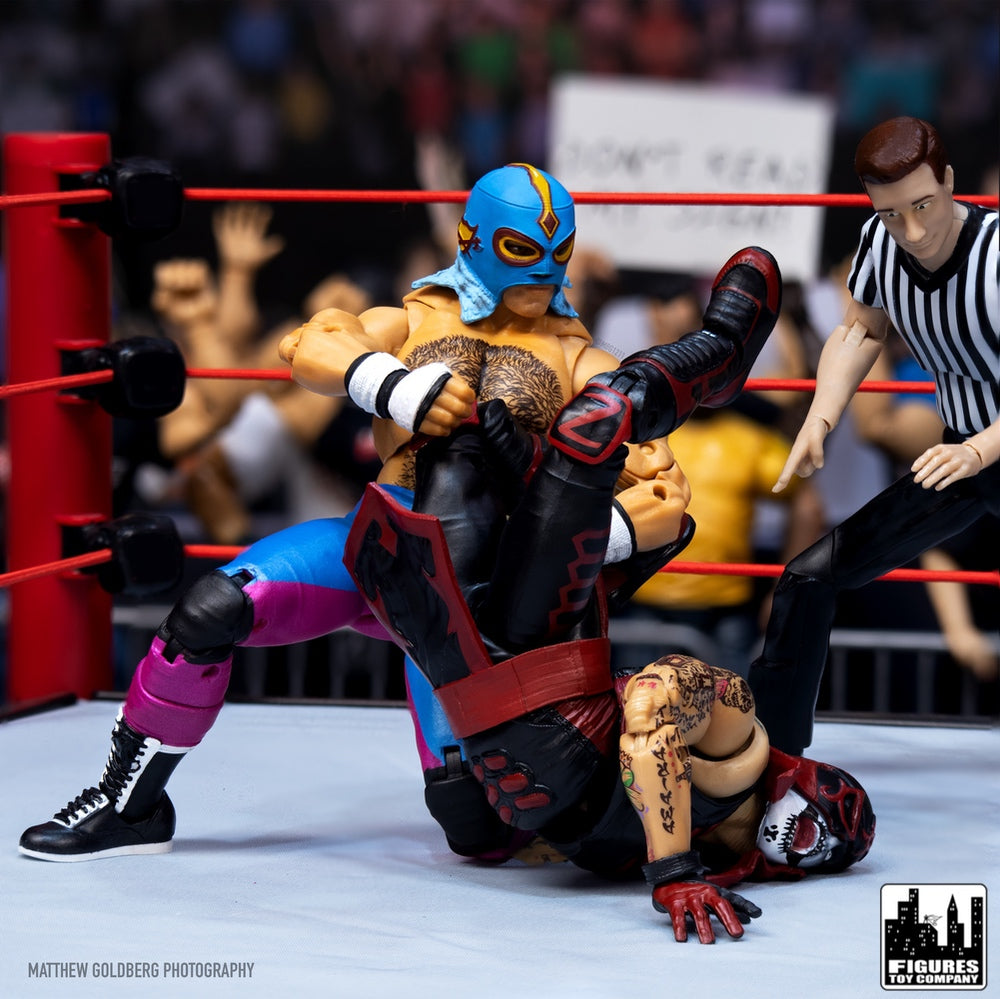 Ultimate Referee With Deluxe Articulation for WWE &amp; AEW Wrestling Action Figures [Updated Larger]