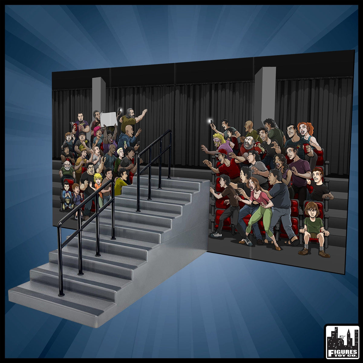 Arena Stairs Playset for WWE &amp; AEW Wrestling Action Figures