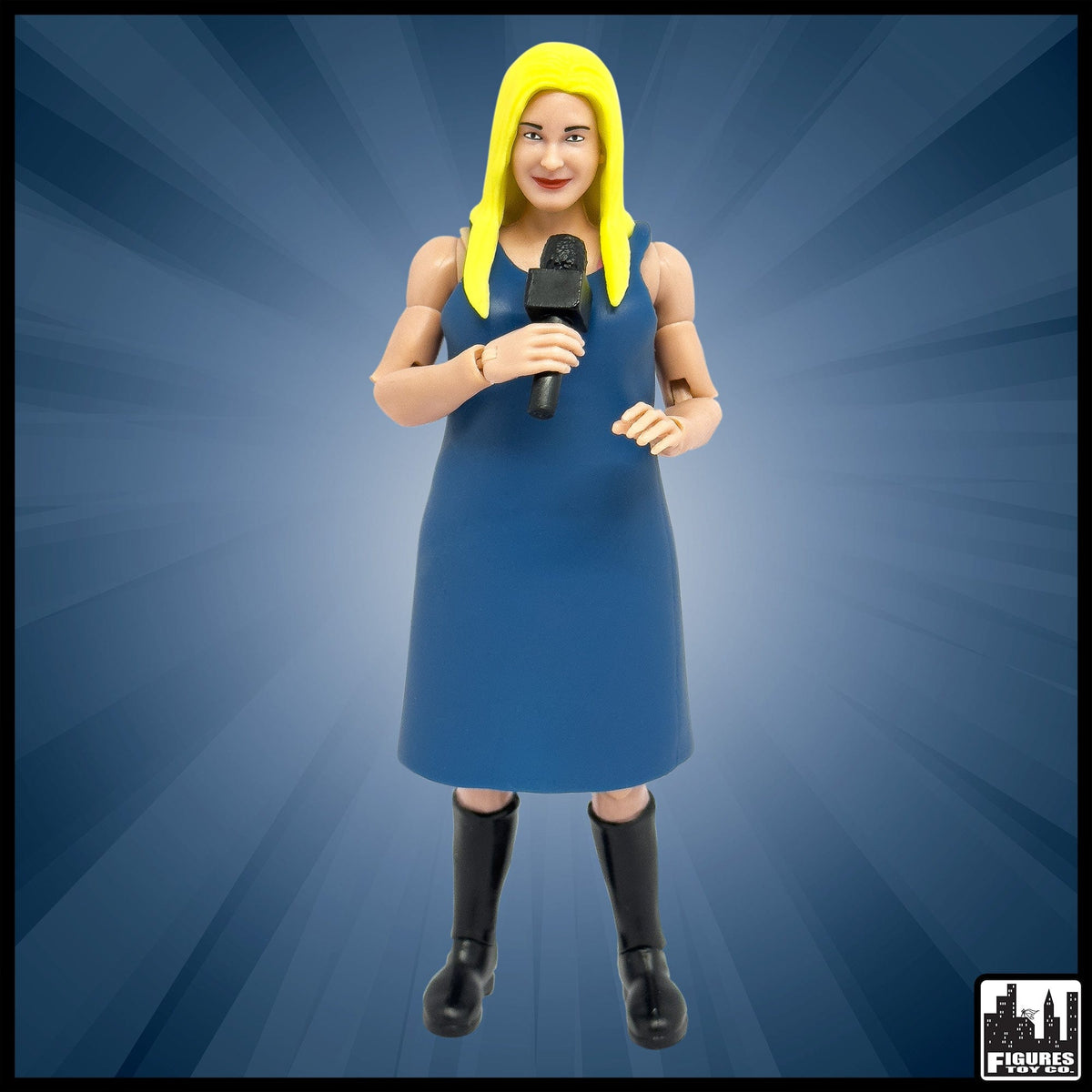 Ultimate Female Interviewer Announcer With Deluxe Articulation for WWE &amp; AEW Wrestling Action Figures