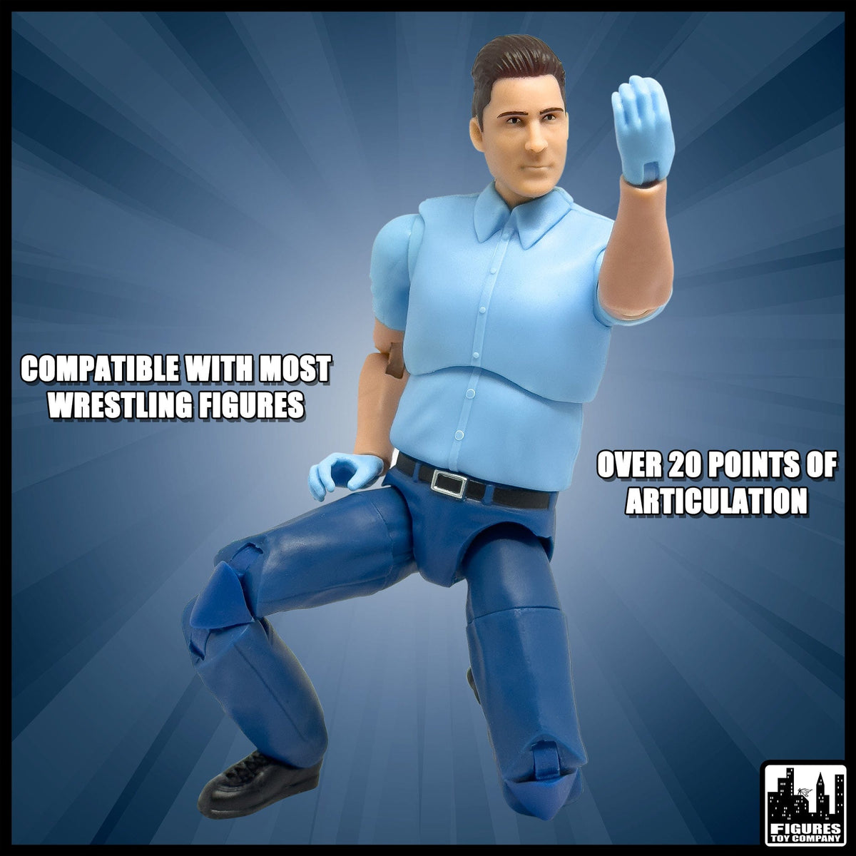 Ultimate Security Guard, Event Staff Worker &amp; EMT With Deluxe Articulation for WWE &amp; AEW Wrestling Action Figures