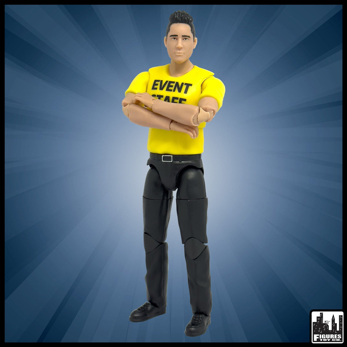 Ultimate Event Staff Worker With Deluxe Articulation for WWE &amp; AEW Wrestling Action Figures