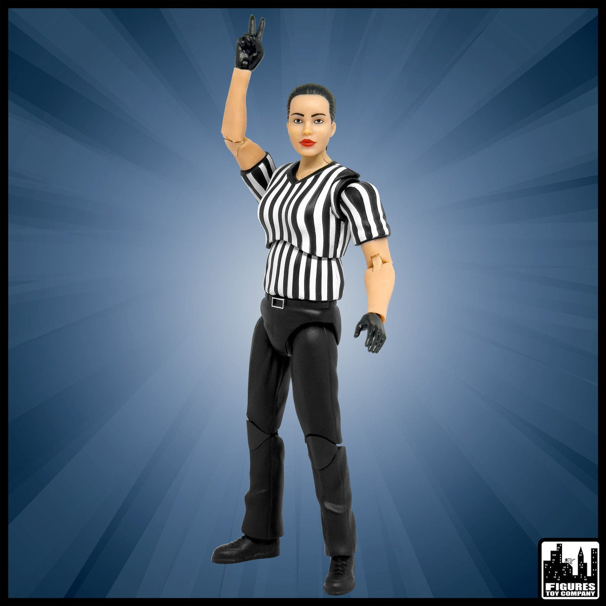 Ultimate Female Referee With Deluxe Articulation for WWE &amp; AEW Wrestling Action Figures