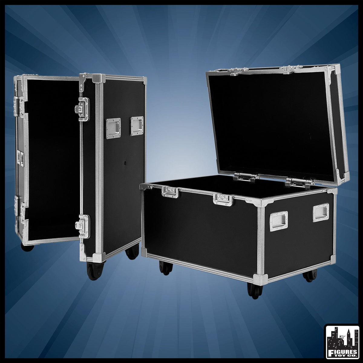 Set of 2 Road Cases for WWE &amp; AEW Wrestling Action Figures