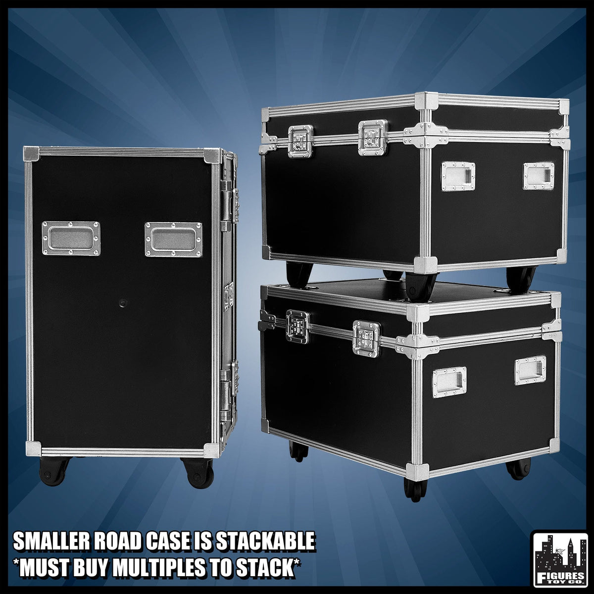 Set of 2 Road Cases for WWE &amp; AEW Wrestling Action Figures