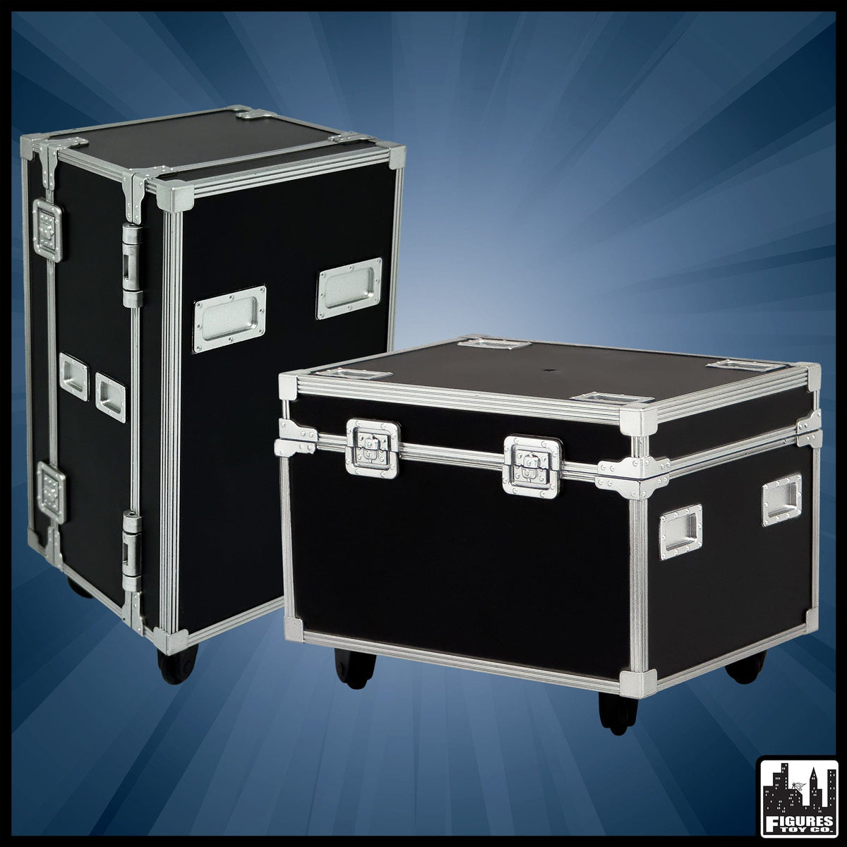 Set of 2 Road Cases for WWE &amp; AEW Wrestling Action Figures