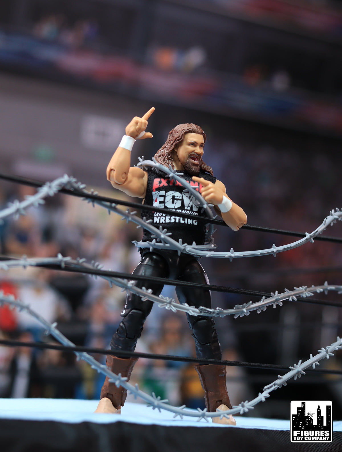 Black Barbed Wire Section for WWE &amp; AEW Wrestling Action Figures