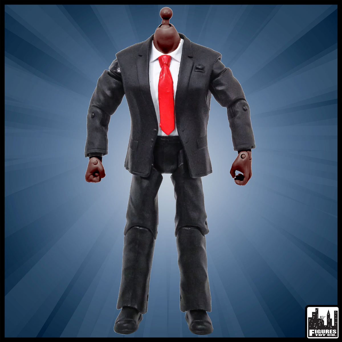 Generic 7 Inch Wrestling Action Figure With African American Suit Body