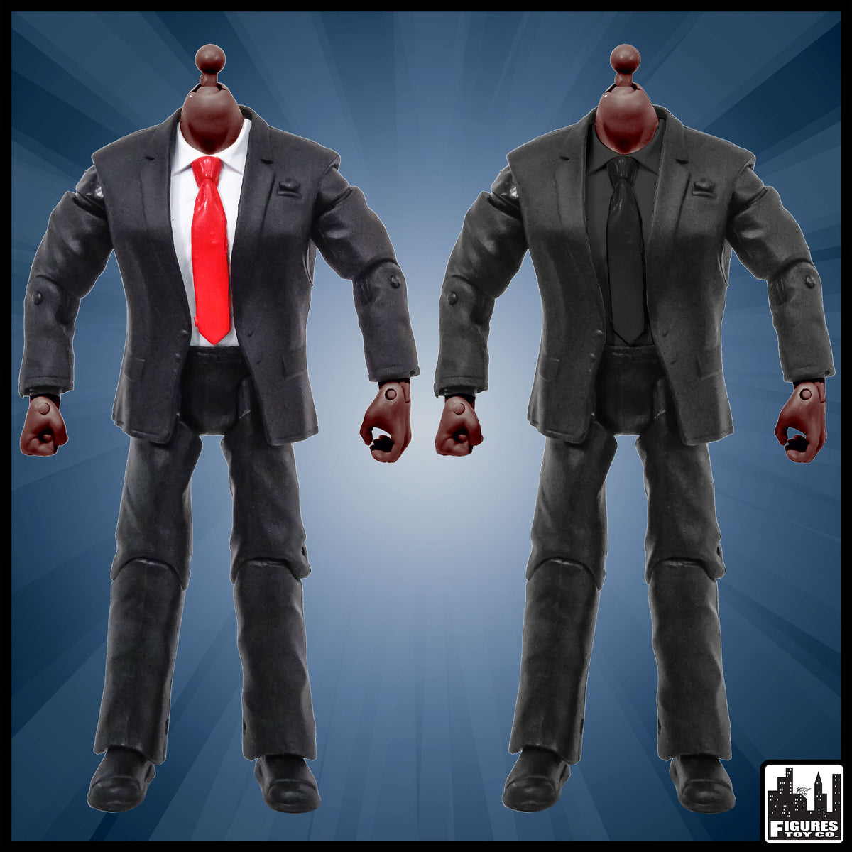 Generic 7 Inch Wrestling Action Figure With African American Suit Body