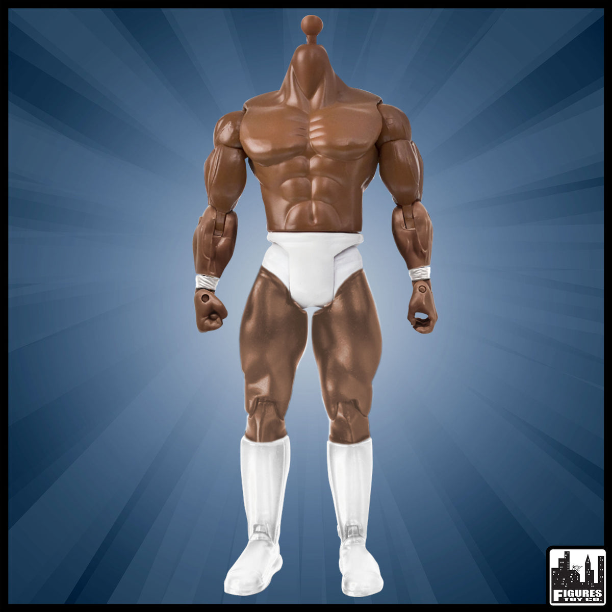 Generic 7 Inch Wrestling Action Figure With African American Body &amp; Trunks