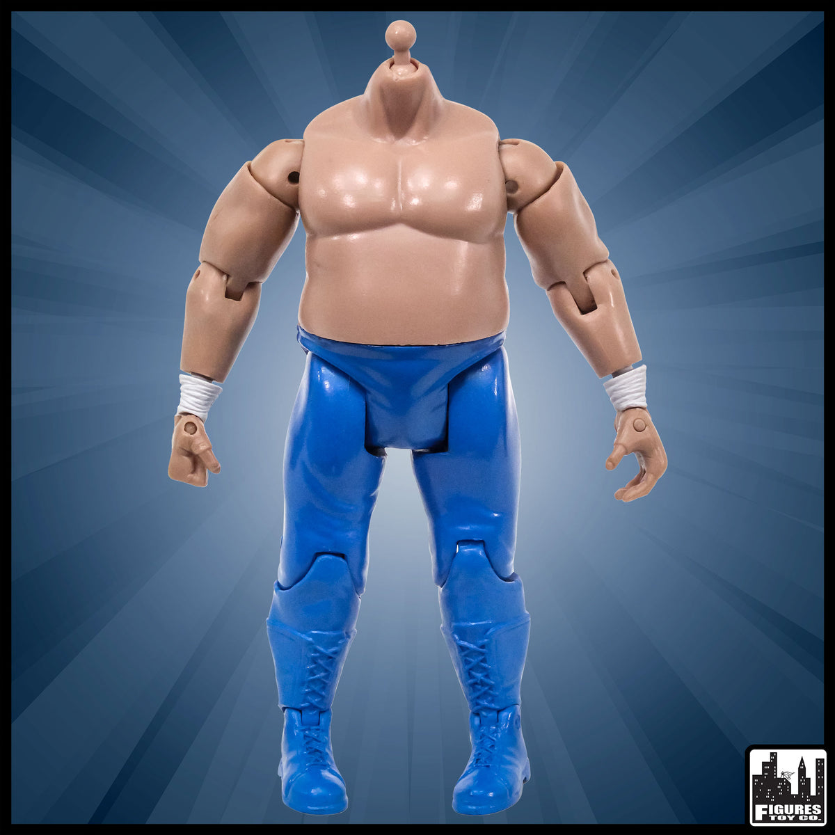 Generic 7 Inch Wrestling Action Figure With Fat White Body