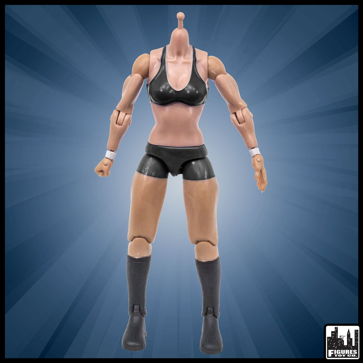 Generic 6.5 Inch White Female Wrestling Action Figure